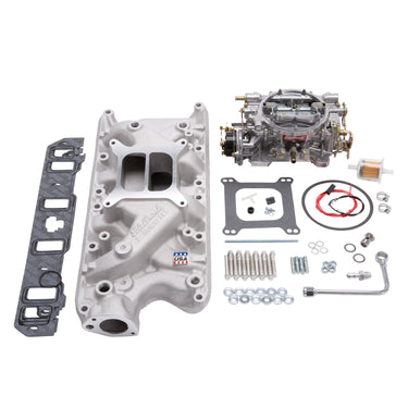 Edelbrock MANIFOLD and CARB KIT PERF SBF 289-302 NATURAL FINISH | 2031
