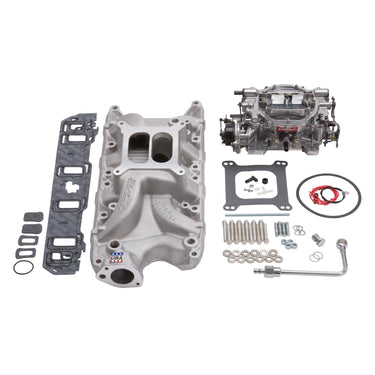 Edelbrock MANIFOLD and CARB KIT PERF RPM SBF 289-302 NATURAL FINISH | 2032