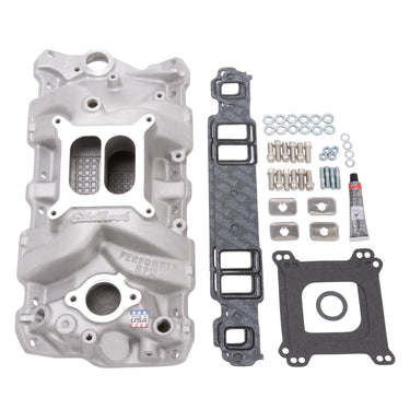 Edelbrock MANIFOLD INSTALL KIT PERF RPM SBC 1957-86 NATURAL FINISH | 2041