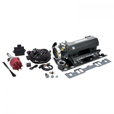Edelbrock PRO FLO 4 FUEL INJECTION KIT XT SEQUENTIAL PORT SBC VORTEC/E-TEC 550 MAX HP 29 LbHr INJECTORS BLACK | 35823