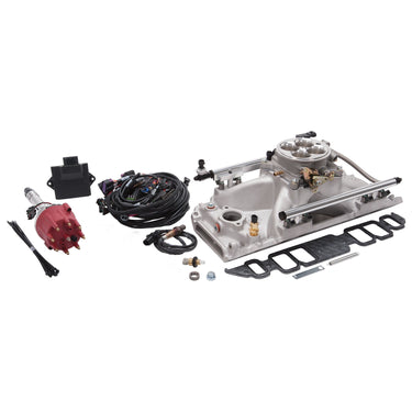 PRO FLO 4 FUEL INJECTION KIT SEQUENTIAL PORT BBC RECT PORT 625 MAX HP 35 LbHr INJECTORS SATIN
