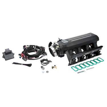 Edelbrock PRO FLO 4 XT LS3 FUEL INJECTION KIT SEQUENTIAL PORT LS3 GEN IV RECT PORT 675 HP MAX 42 LbHr INJECTORS BLACK | 35893