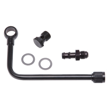 Edelbrock EDELBROCK BLACK STEEL FUEL LINE WITH 3 8 BARBED END INLET AND WOTHOUT FUEL FILTER 81263 | 81263