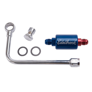 Edelbrock EDELBROCK CHROME STEEL FUEL LINE  FILTER KIT EPS CARBS 8134 | 8134