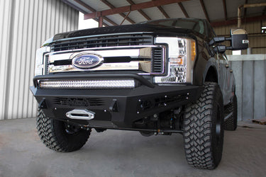 Addictive Desert Design Addictive Desert Designs 2017 - 2019 Ford Super Duty HoneyBadger Front Bumper Steel Hammer Black Powder Coat F167382840103 | F167382840103