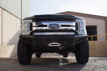 Addictive Desert Design Addictive Desert Designs 2017 - 2019 Ford Super Duty HoneyBadger Front Bumper Steel Hammer Black Powder Coat F167382840103 | F167382840103