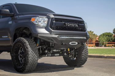 Addictive Desert Design Addictive Desert Designs 2014 - 2021 Toyota Tundra Stealth Fighter Front Bumper Steel Hammer Black Powder Coat F741422860103 | F741422860103