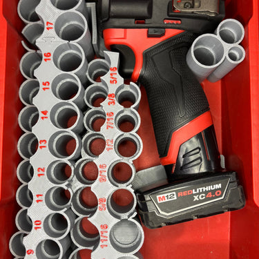 Packout Insert For Gen 2 M12 Stubby 3/8" Impact Wrench + 43-piece Impact Socket Set (SWASH2)