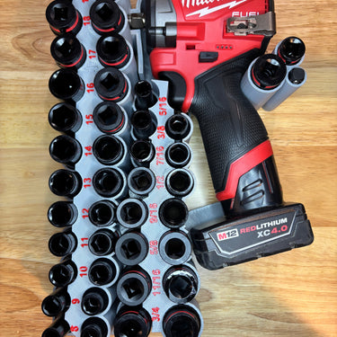Packout Insert For Gen 2 M12 Stubby 3/8" Impact Wrench + 43-piece Impact Socket Set (SWASH2)