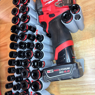 Packout Insert For Gen 2 M12 Stubby 3/8" Impact Wrench + 43-piece Impact Socket Set (SWASH2)