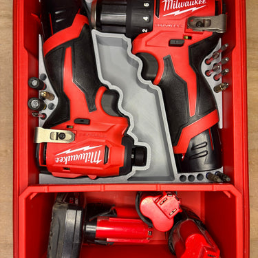 Packout Insert For M12 Subcompact Drill and Impact Driver (MSC)