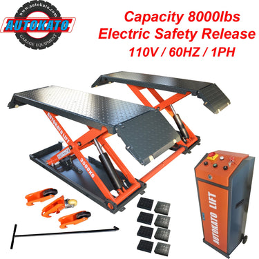 Katool KT-X85 8,000lbs Electric Mid Rise Scissor Lift — 110V