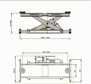 KATOOL KT-4M110PA 11,000 lb 4-Post Alignment Lift with 7,000 lb Rolling Jack