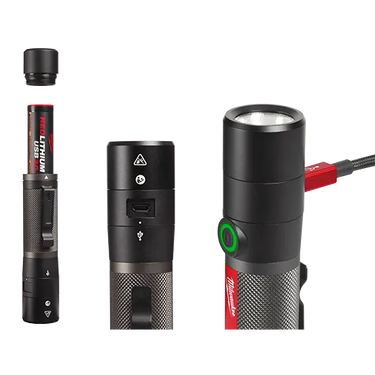 Milwaukee 2160-21 USB Rechargeable 800L Compact Flashlight