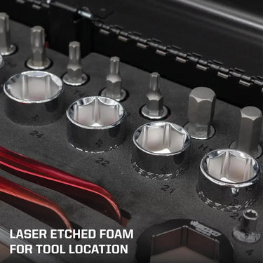 BoxoUSA MotoBox | 103-Piece Metric Motorcycle Tool Set with 5-Drawer Hand Carry Tool Box MOTOBX5-BK