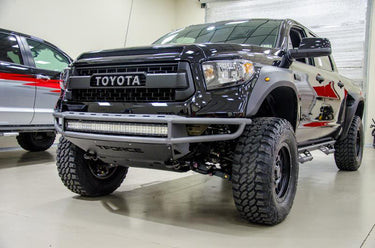 N-Fab N-FAB 14-21 Toyota Tundra Gloss Black M-RDS PreRunner Front Bumper (1 Pc) w Skid Plate T141MRDS | T141MRDS