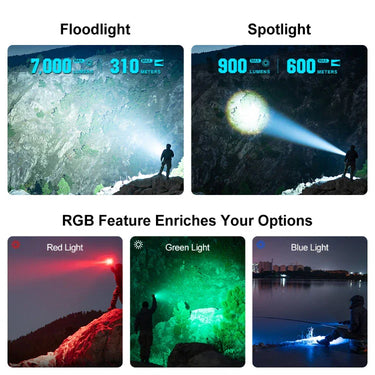OLIGHT MARAUDERMINIOG Marauder Mini Powerful LED Flashlight With RGB - Orange