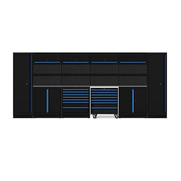 BoxoUSA OSM Pro Series | 184" 21-Piece Professional Organized Storage Modules Build Out | 14-Drawers, 10-Cabinets OSM-B1-B