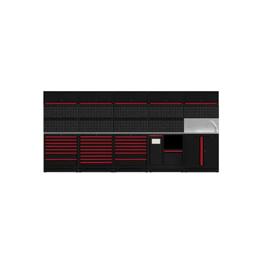 BoxoUSA OSM Pro Series | 170" 23-Piece Professional Organized Storage Modules Build Out | 24-Drawers, 6-Cabinets OSM-B10-R