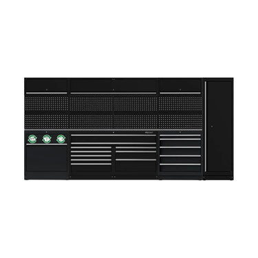 BoxoUSA OSM Pro Series | 160" 18-Piece Professional Organized Storage Modules Build Out | 15-Drawers, 4-Cabinets OSM-B11-S