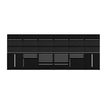 BoxoUSA OSM Pro Series | 204" 26-Piece Professional Organized Storage Modules Build Out | 20-Drawers, 6-Cabinets OSM-B12-S