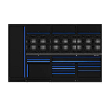 BoxoUSA OSM Pro Series | 126" 11-Piece Professional Organized Storage Modules Build Out | 13-Drawers, 6-Cabinets OSM-B2-B