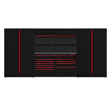 Serie OSM Pro | Capacidad para 222 herramientas | Módulos de almacenamiento profesional organizado de 7 piezas de 156" | 10 cajones, 4 gabinetes