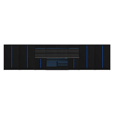BoxoUSA OSM Pro Series | 380" 16-Piece Professional Organized Storage Modules Build Out | 10-Drawers, 9-Cabinets OSM-B7-B