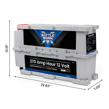 Battle Born 270Ah 12V GC3 Smart LiFePO4 Deep Cycle Battery