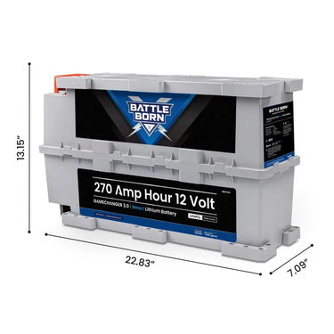 Battle Born 270Ah 12V GC3 Smart Heated LiFePO4 Deep Cycle Battery Kit