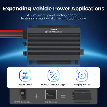 12V/24V IP67 50A DC-DC  Battery Charger with MPPT — 🔥W/ Renogy ONE Core