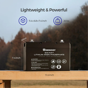 Refurbished 12V 100Ah Smart Lithium Iron Phosphate Battery