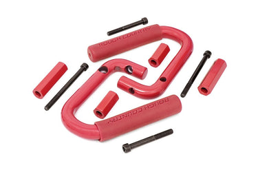 Rough Country Rough Country Grab Handles Steel Front Red Jeep Wrangler JK Wrangler Unlimited 07-18 6501RED | 6501RED