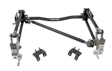 Bolt-On 4-Link for 55-57 Chevy w/ 1 piece frame. Includes 4 link bars  mounting brackets and hardware.