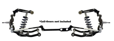 Front TruTurn system for 68-79 Corvette. Includes upper and lower StrongArms  tall spindles  billet steering arms  inner and outer tie rods and drag link bracket.