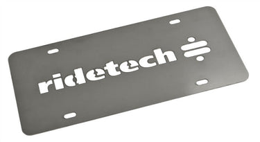 License plate  Stainless with Laser cut RideTech.