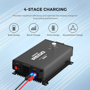REGO 12V 60A DC-DC Battery Charger — w/ 2 Rego Lithium Batteries