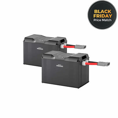REGO 12V 400Ah LiFePO4 Battery — 2 batteries