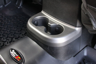 Rugged Ridge Cup Holder Trim Center Console Charcoal 2nd Row; 11-18 Wrangler JK | 11157.18