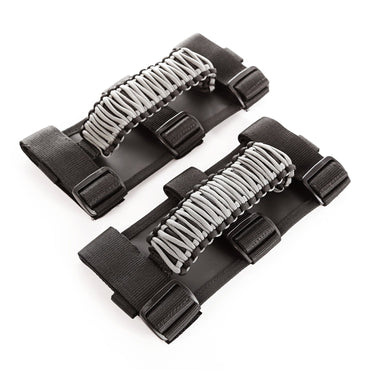Rugged Ridge Grab Handle Kit Paracord Gray Black 55-21 Jeep CJ Wrangler Gladiator | 13505.32