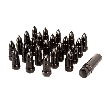Rugged Ridge Wheel Lug Nut 23 Piece 1 2x20 Bullet Style Black | 16715.25