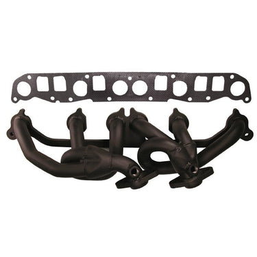 Rugged Ridge Exhaust Header Steel Black 99-06 Jeep XJ ZJ TJ 4.0L | 17660.02