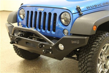 Rock Hard Rock Hard 4x4 Aluminum Patriot Series Full Width Front Bumper w Lowered Winch Mount for Jeep Wrangler JK 2007 - 2018 [RH-5045] | RH-5045