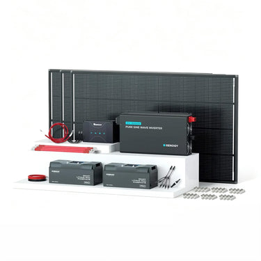 600W 12V ShadowFlux™ Solar Panel Kit with 5.12kWh Battery
