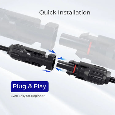 Solar Connectors Y Branch Parallel Adapter Cable MMF+FFM Pair