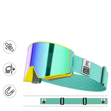 Crystal Clear Vision Magnetic Ski Goggles