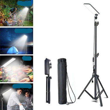 USB Rechargeable Outdoor Spotlight, Telescopic Pole