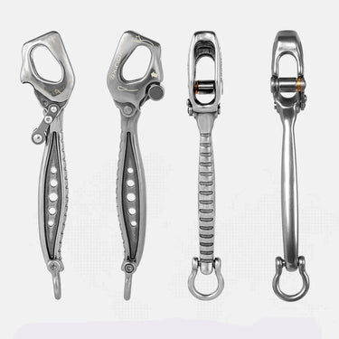 Descensor de acero inoxidable para trabajo y escalada