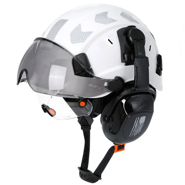 Total Head Protection: Safety Helmet with Visor and Earmuffs