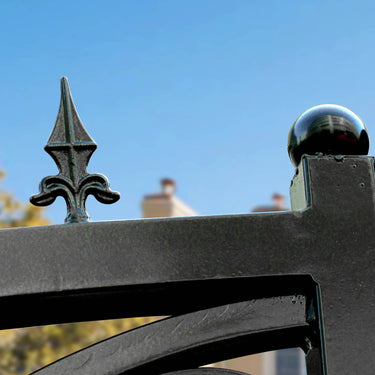 14x8 ft Steel Dual Swing Driveway Gate-European Style